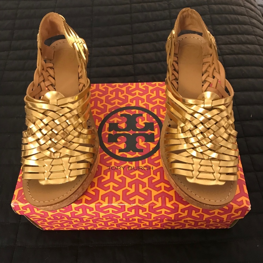 Tory Burch Gladiator / Strappy Wedge Sandals